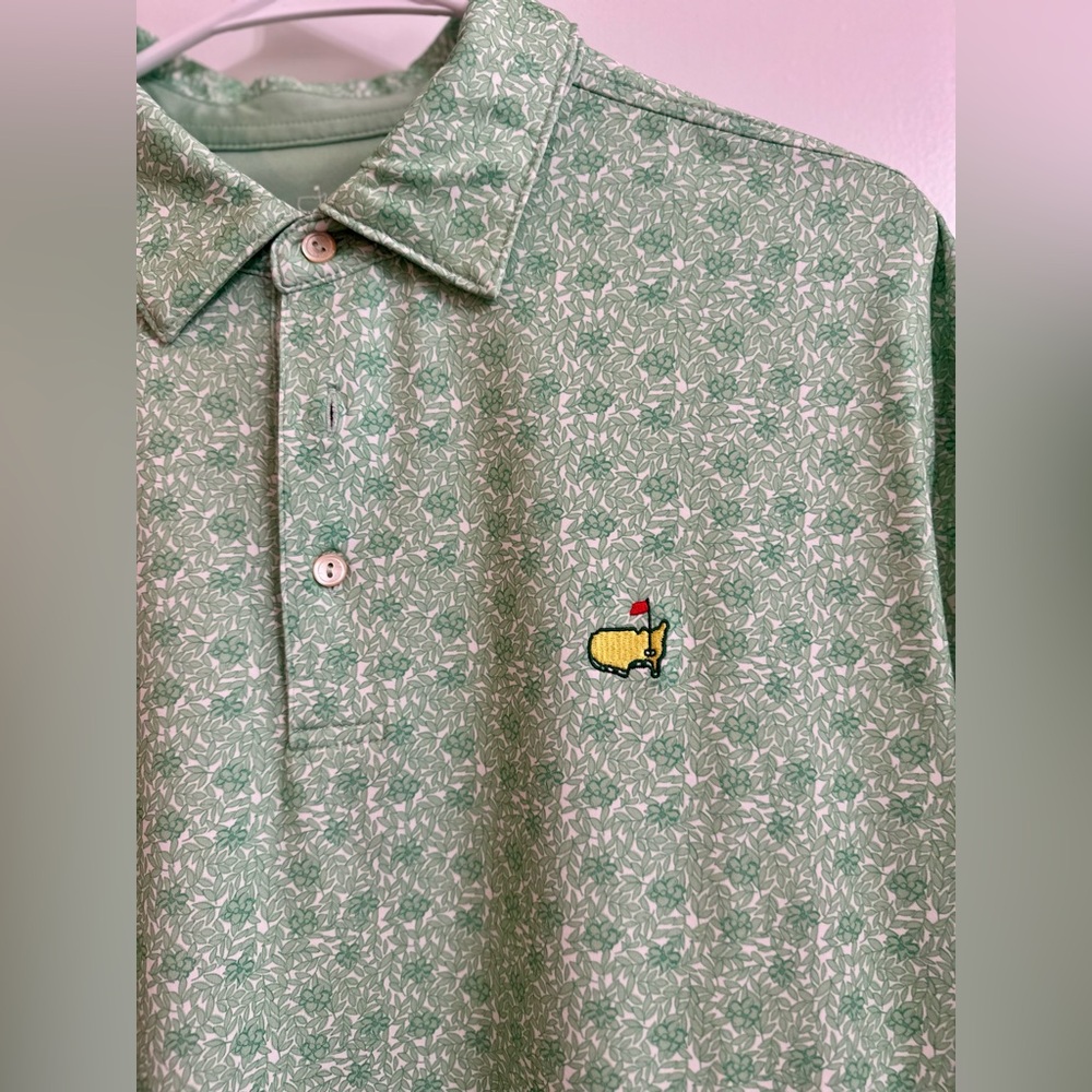 ⛳️Limited Edition Magnolia Pattern Men’s Masters Tech Polo 👕 🆓 SHIPPING!